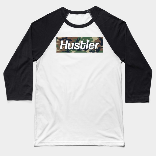 Hustler Camo Bar Baseball T-Shirt by Tee4daily